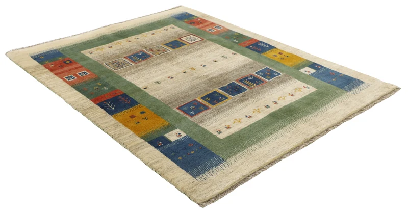 MY-RUG Teppich "Gabeh" Geometrische Streifen und Blöcke, Handgeknüpft