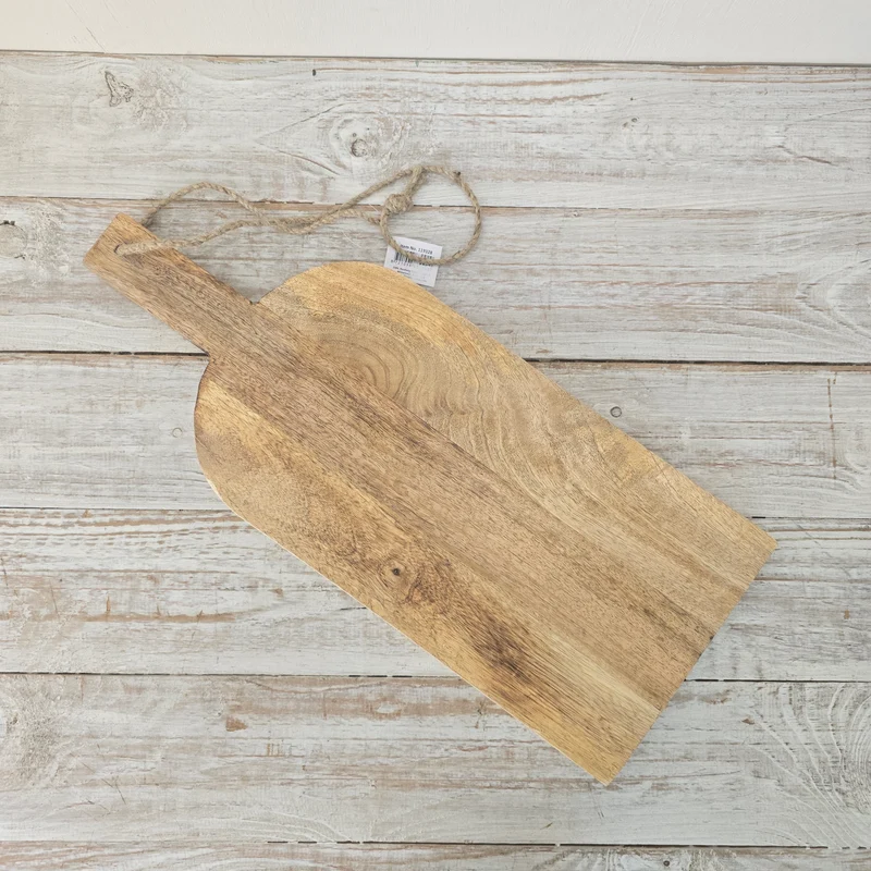 Servierbrett 50cm Holz Natur Mit Griff Schneidebrett Deko