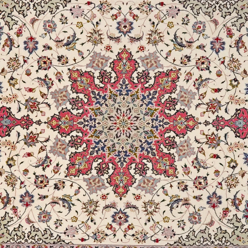 Tabriz 50 Raj · Handgeknüpft – Beige, 307x200 cm