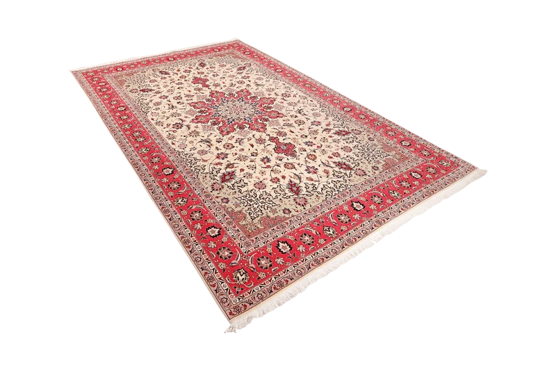 Tabriz 50 Raj · Handgeknüpft – Beige, 307x200 cm