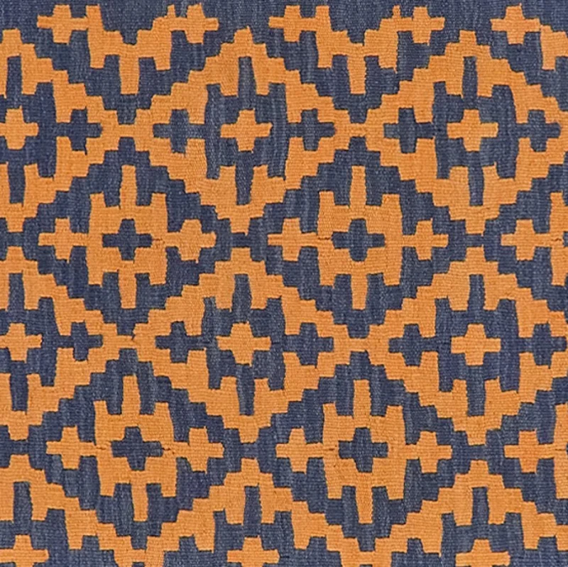Kelim Gashgai · Handgewebt – Blau, 122x82 cm