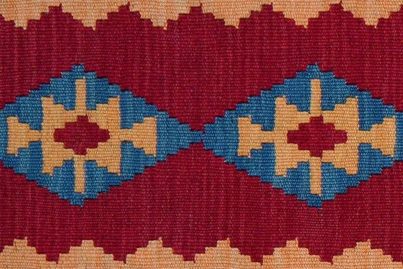Kelim Gashgai · Handgewebt – Rot, 91x63 cm