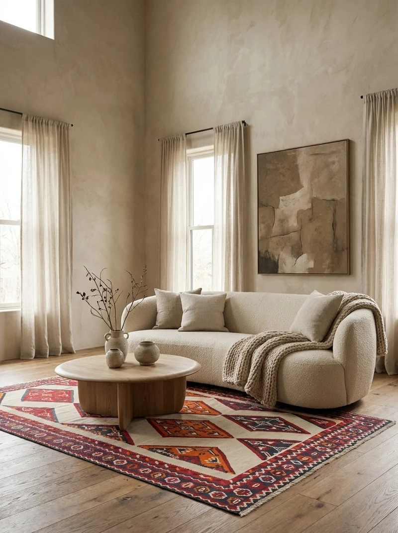 Kelim Gashgai Old · Handgewebt – Beige, 280x170 cm
