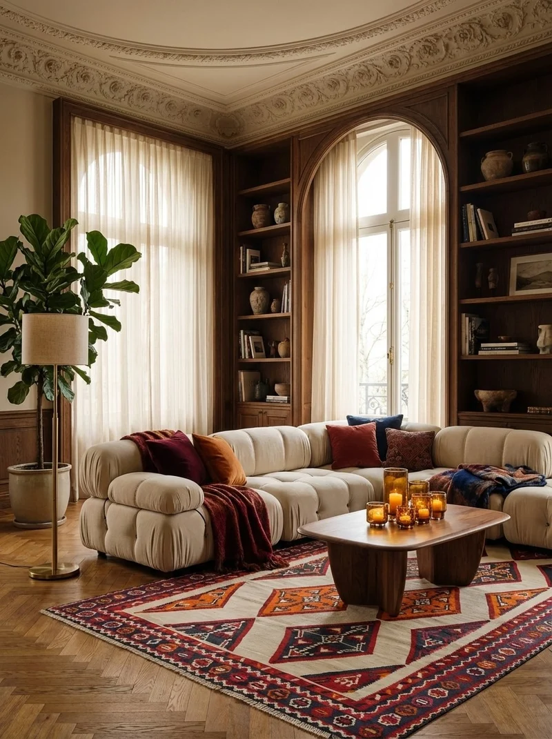 Kelim Gashgai Old · Handgewebt – Beige, 280x170 cm