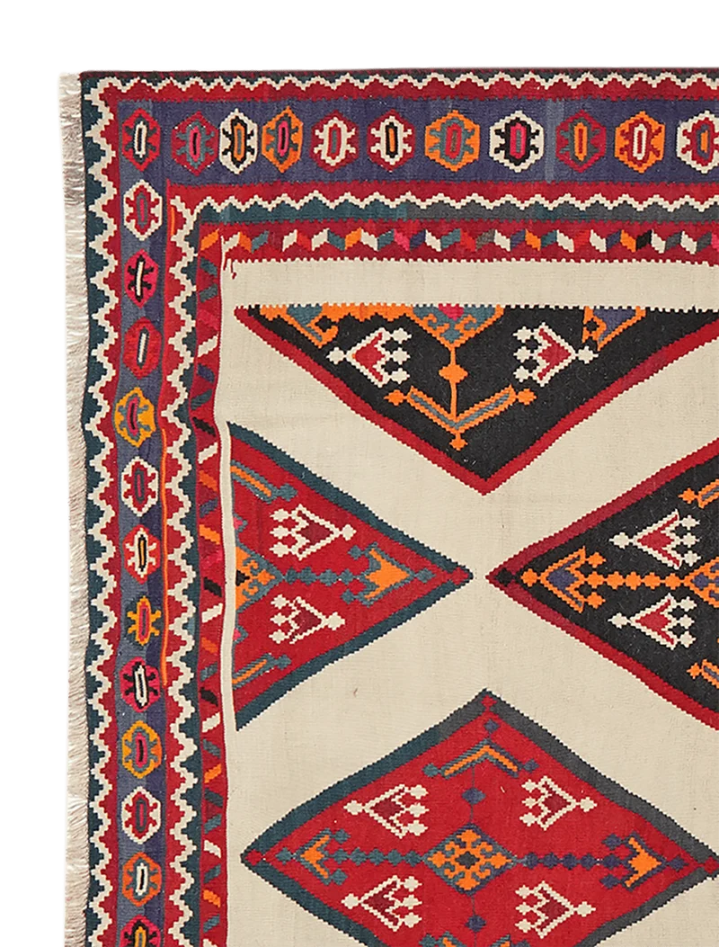 Kelim Gashgai Old · Handgewebt – Beige, 280x170 cm