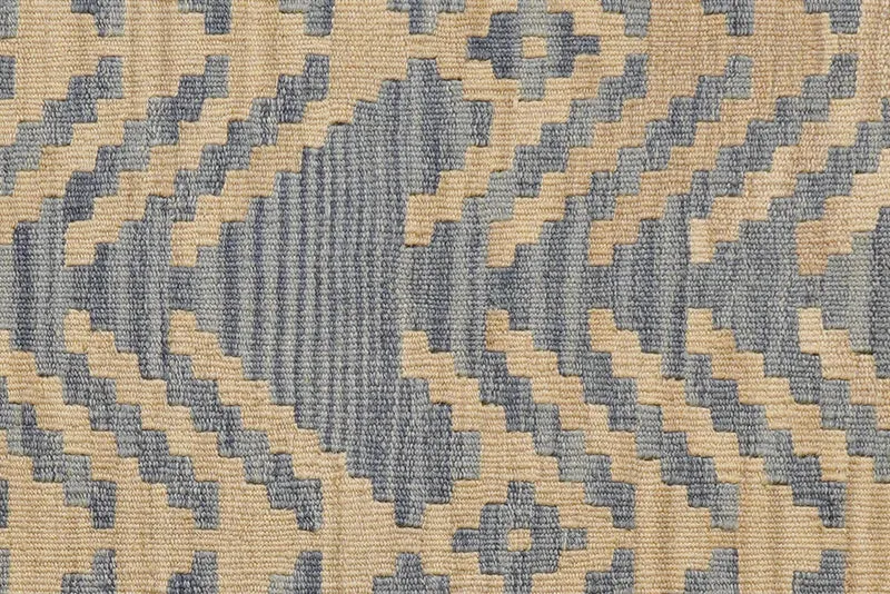 Kelim Gashgai · Handgewebt – Grau, 209x61 cm