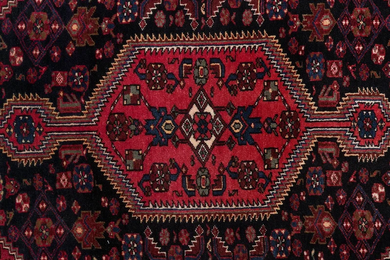 Khamseh · Handgeknüpft – Schwarz, 228x141 cm