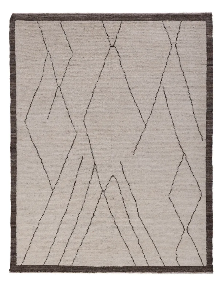 Berber Teppich 161x200cm - Wollteppich - grau