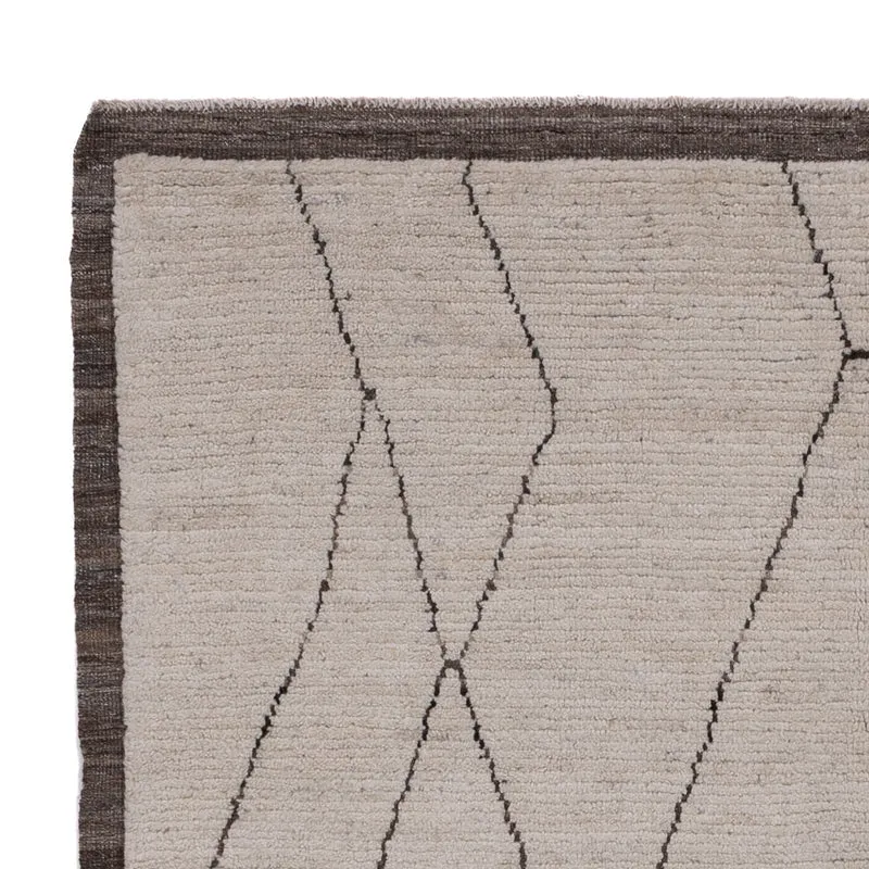 Berber Teppich 161x200cm - Wollteppich - grau