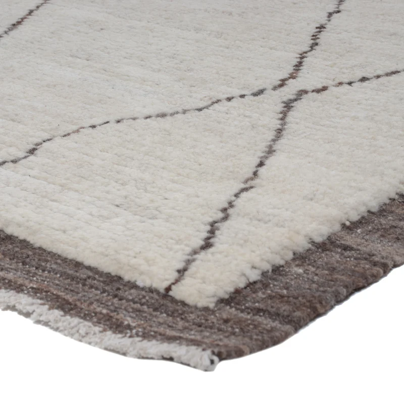 Berber Teppich 161x200cm - Wollteppich - grau