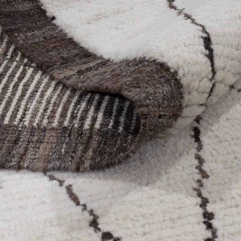 Berber Teppich 161x200cm - Wollteppich - grau