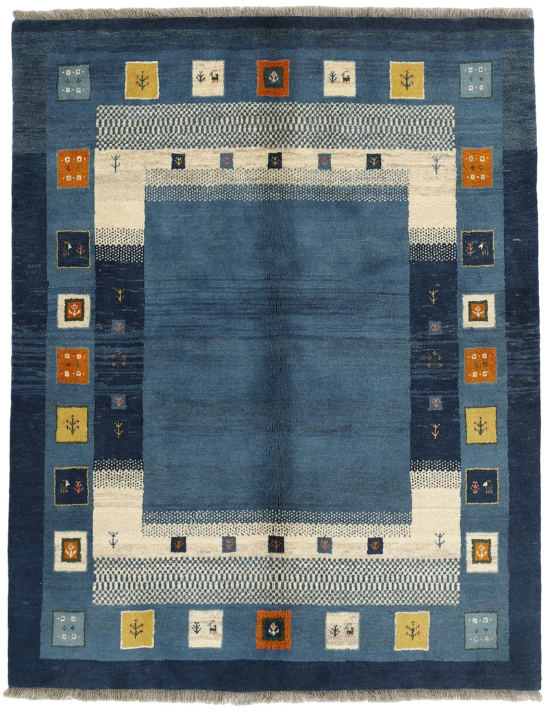 MY-RUG Teppich "Gabeh" Geometrische Streifen und Blöcke, Handgeknüpft
