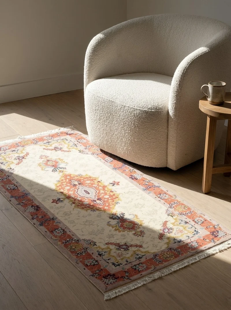 Tabriz 50 Raj · Handgeknüpft – Beige, 157x75 cm