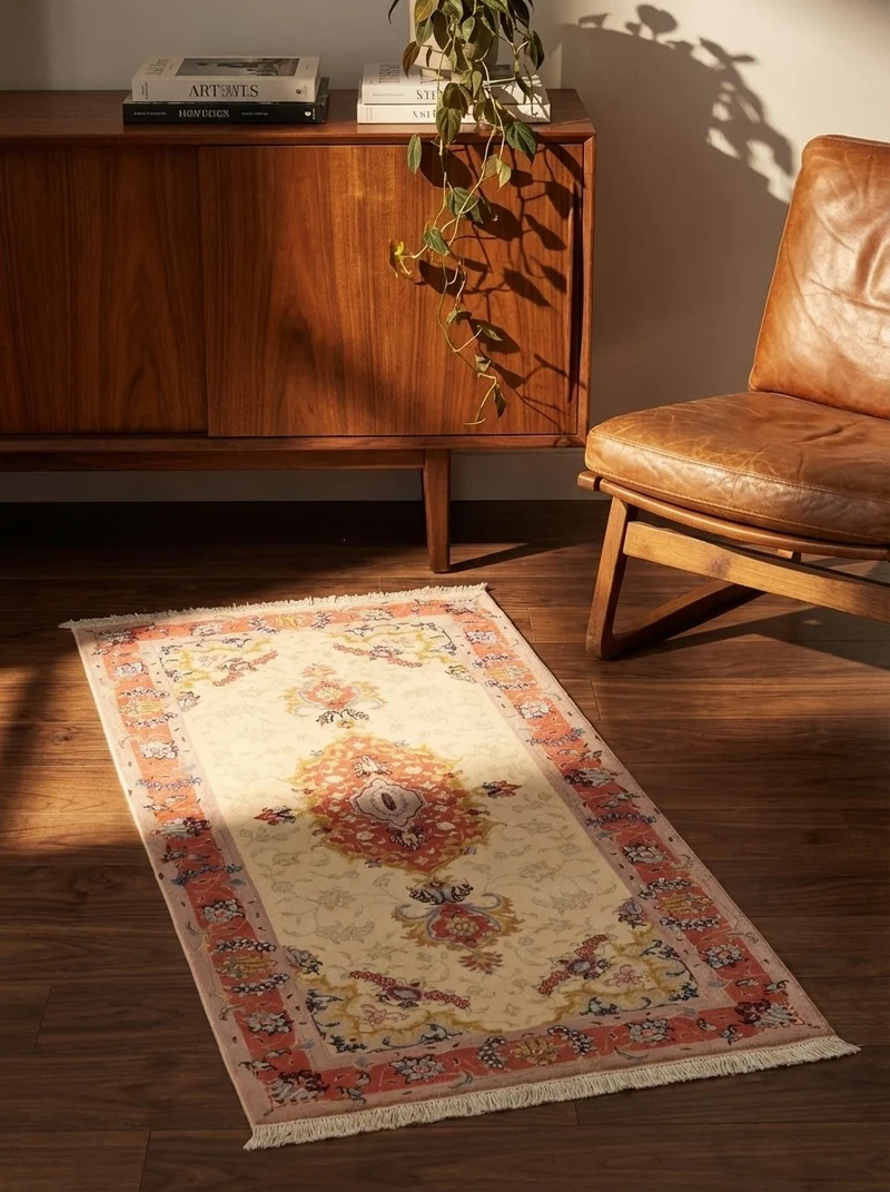 Tabriz 50 Raj · Handgeknüpft – Beige, 157x75 cm