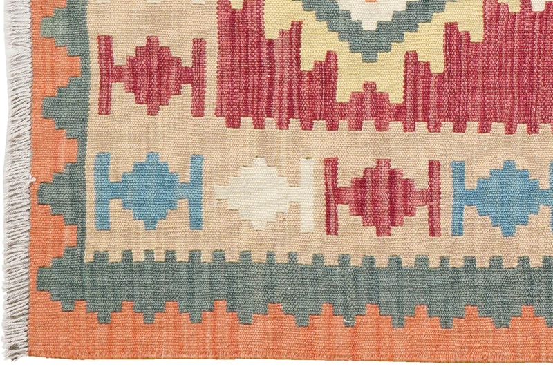 Kelim Gashgai · Handgewebt – Rot, 195x89 cm