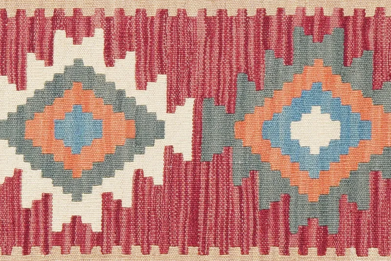 Kelim Gashgai · Handgewebt – Rot, 195x89 cm
