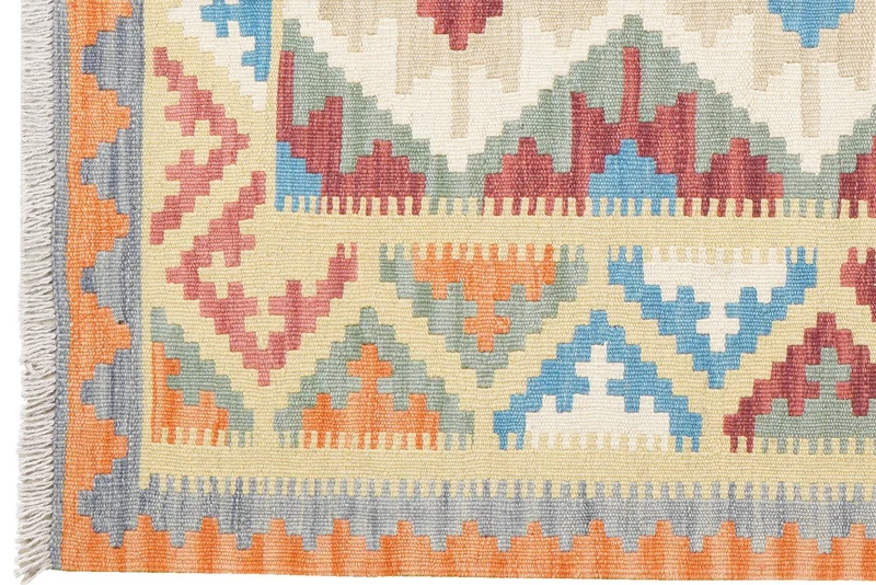 Kelim Gashgai · Handgewebt – Grün, 147x104 cm