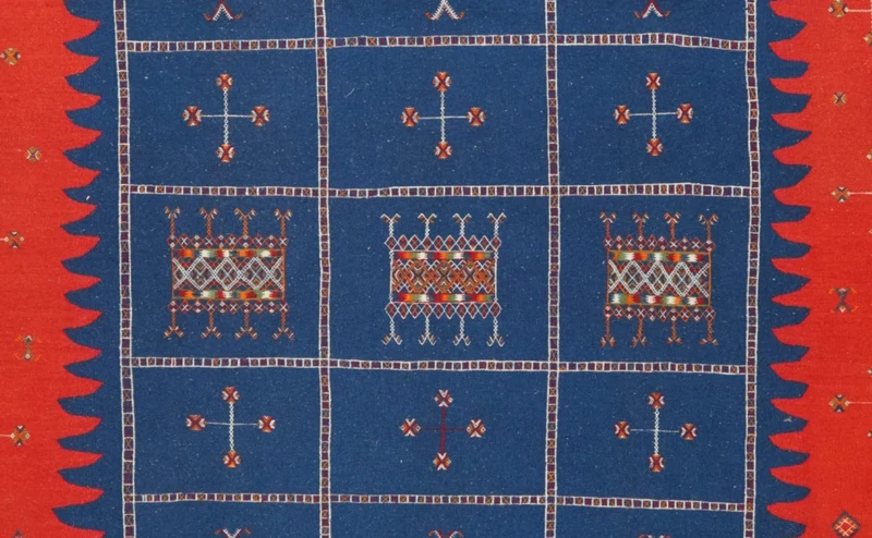 Kelim · Handgewebt – Blau, 316x208 cm