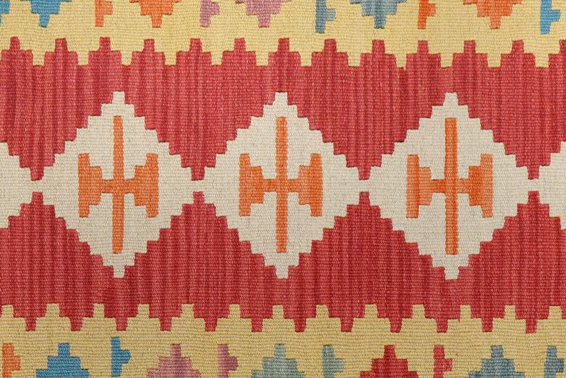 Kelim Gashgai · Handgewebt – Rot, 194x81 cm
