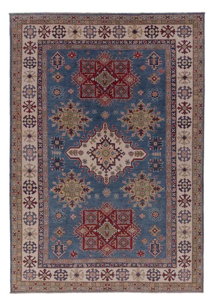 Kazak Teppich 201x292cm - Orientteppich - blau