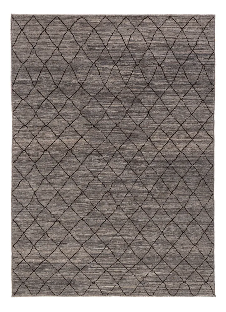 Berber Teppich 150x212cm - Wollteppich - dunkelgrau