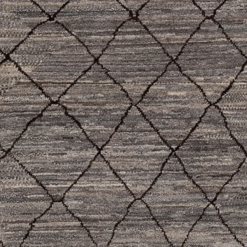 Berber Teppich 150x212cm - Wollteppich - dunkelgrau