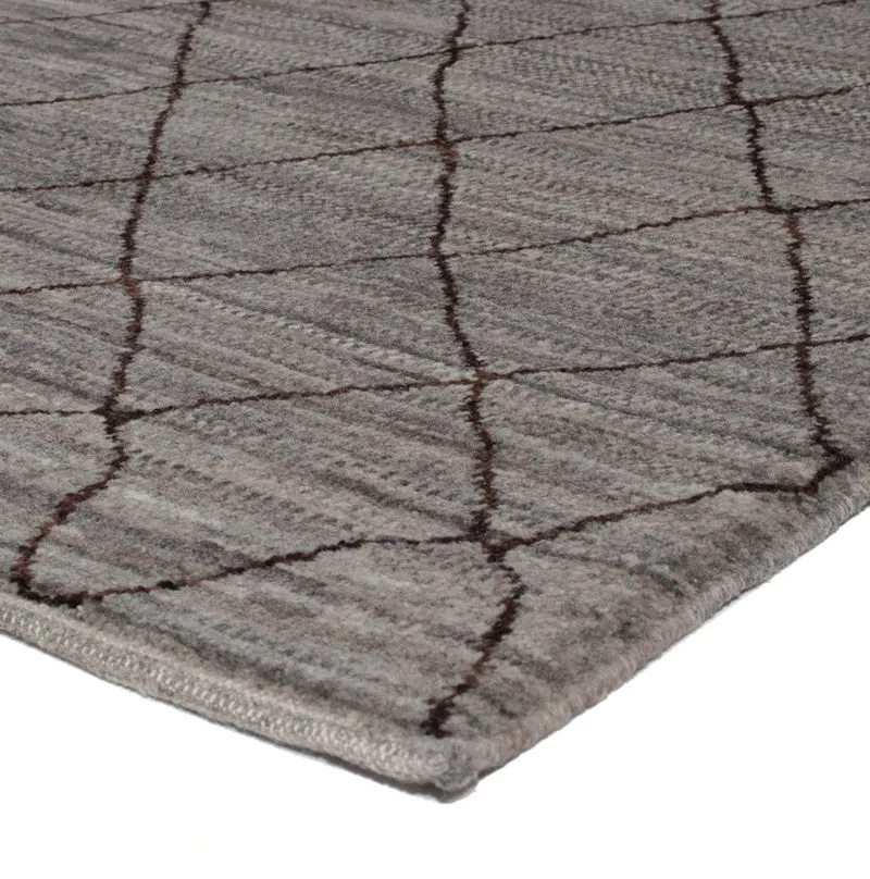 Berber Teppich 150x212cm - Wollteppich - dunkelgrau