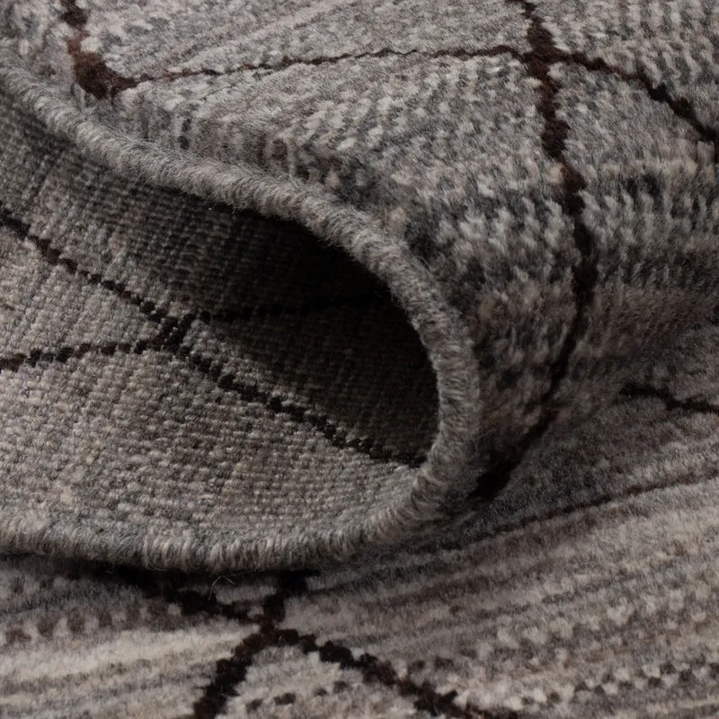 Berber Teppich 150x212cm - Wollteppich - dunkelgrau