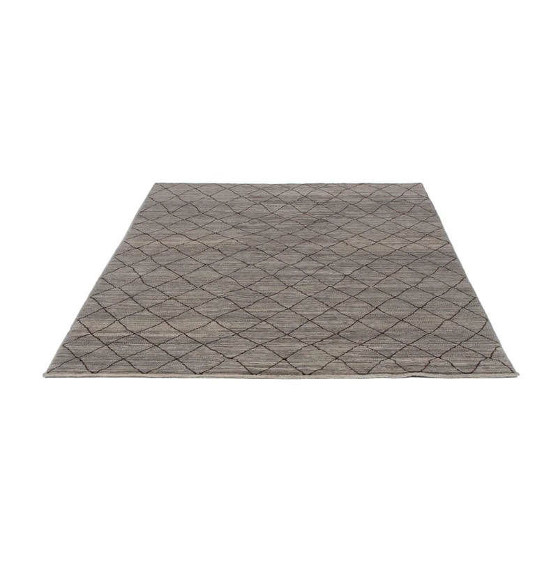 Berber Teppich 150x212cm - Wollteppich - dunkelgrau
