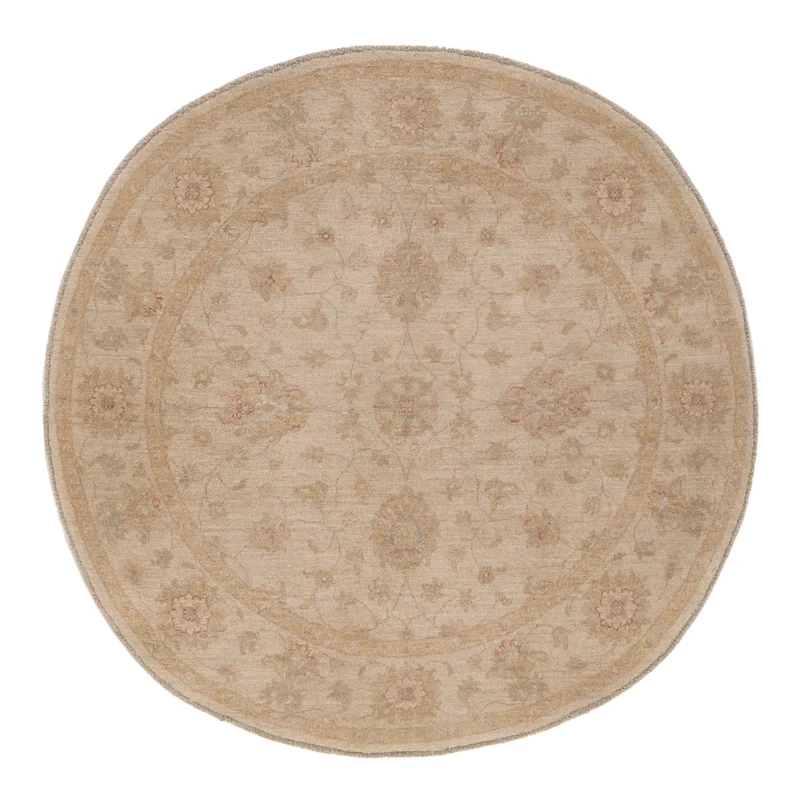 Ziegler Teppich 150x150cm - Orientteppich - hellbeige