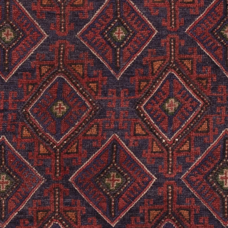 Kelim Afghan Teppich 159x195cm - dunkelrot