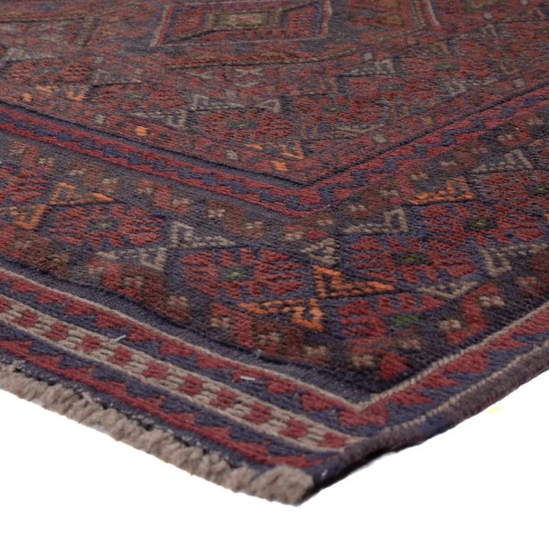 Kelim Afghan Teppich 159x195cm - dunkelrot