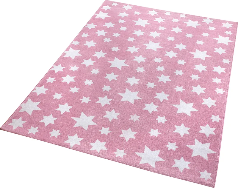 WECONhome Teppich 200x290 Rosa Sterne