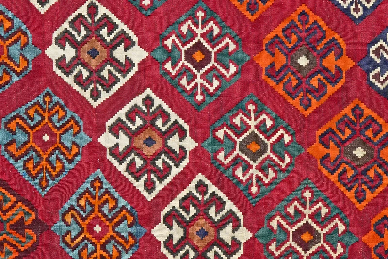 Kelim Gashgai Old · Handgewebt – Rot, 172x158 cm