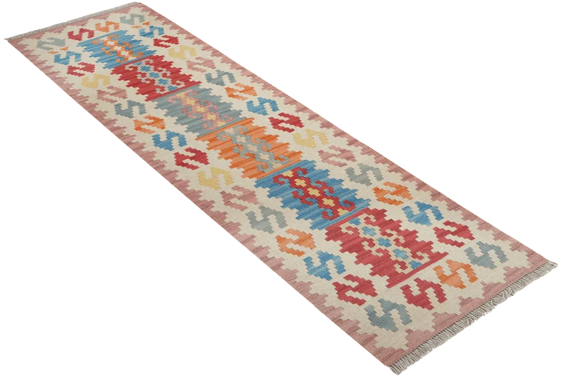 Kelim Gashgai · Handgewebt – Bunt, 194x57 cm
