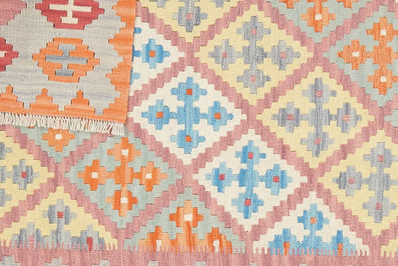 Kelim Gashgai · Handgewebt – Rosa, 181x127 cm