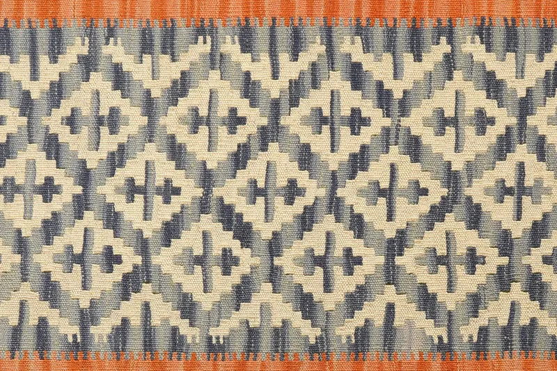Kelim Gashgai · Handgewebt – Blau, 198x85 cm