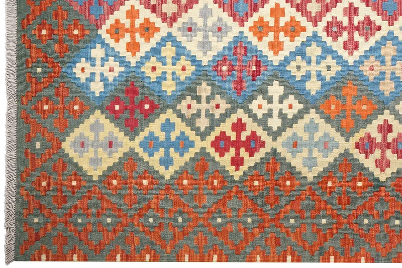 Kelim Gashgai · Handgewebt – Bunt, 241x176 cm
