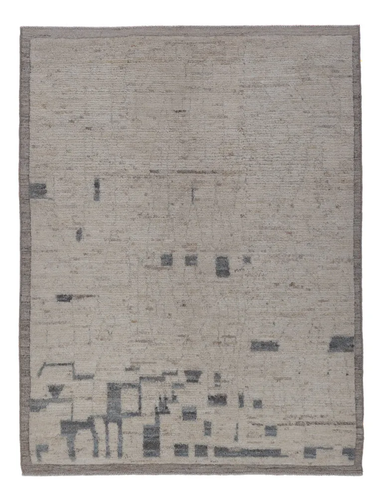Berber Teppich 150x192cm - Wollteppich - grau