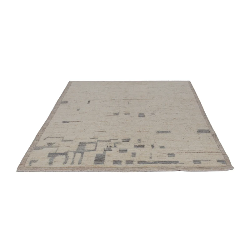 Berber Teppich 150x192cm - Wollteppich - grau