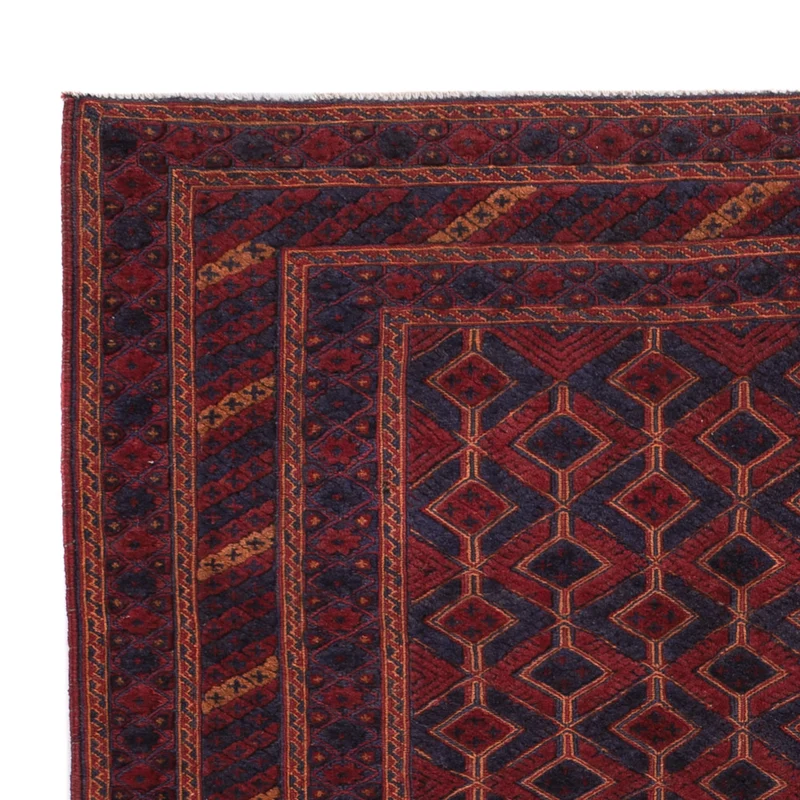 Kelim Afghan Teppich 160x189cm - dunkelrot