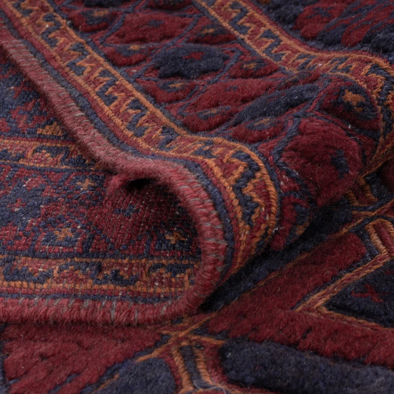 Kelim Afghan Teppich 160x189cm - dunkelrot
