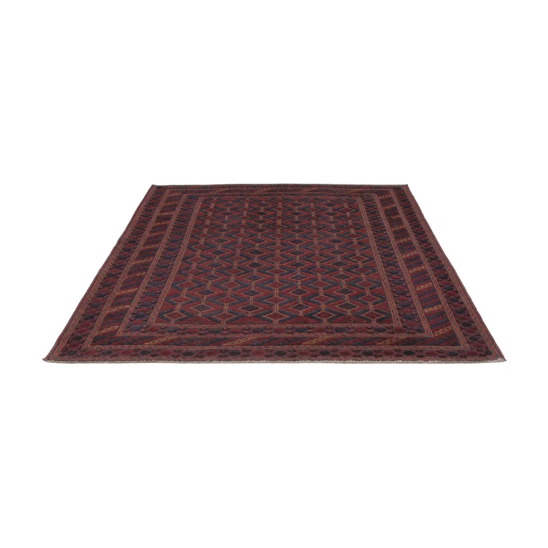 Kelim Afghan Teppich 160x189cm - dunkelrot