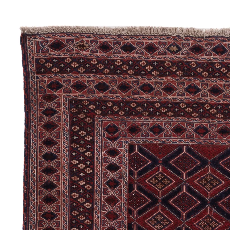 Kelim Afghan Teppich 161x187cm - dunkelrot