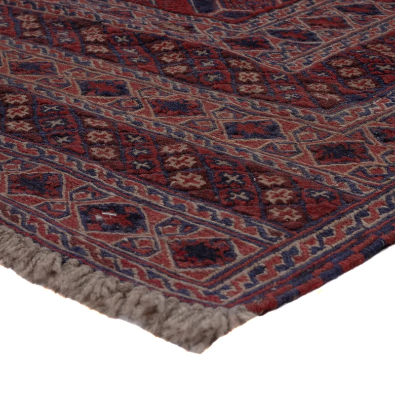 Kelim Afghan Teppich 161x187cm - dunkelrot