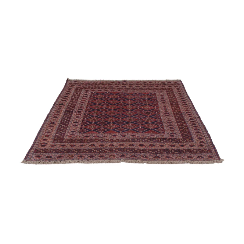 Kelim Afghan Teppich 161x187cm - dunkelrot