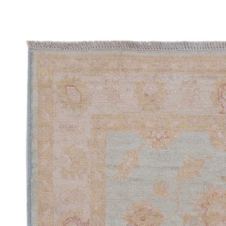 Ziegler Teppich 83x255cm - Orientteppich - hellblau