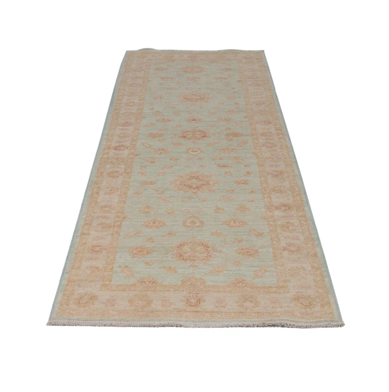 Ziegler Teppich 83x255cm - Orientteppich - hellblau