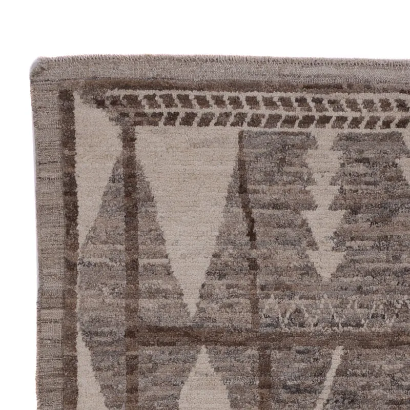 Berber Teppich 144x190cm - Wollteppich - dunkelbraun