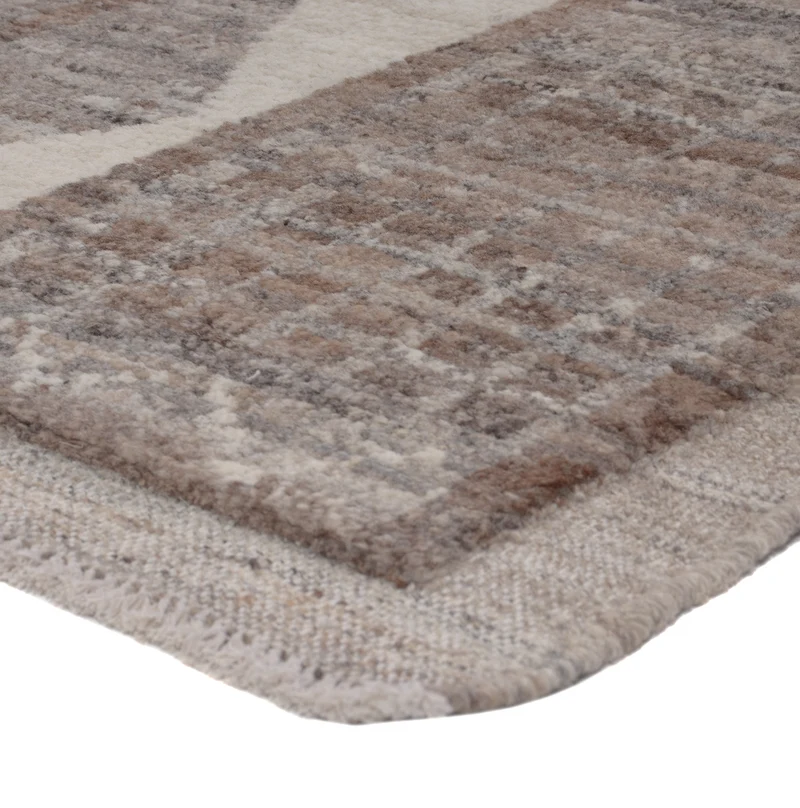 Berber Teppich 144x190cm - Wollteppich - dunkelbraun